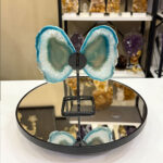 Mavi Akik Dilim Doğal Taş Dekor - Görsel 2