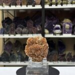 Doğal Kesim Nadir İkizkenar Prizmatik Aragonit Kristal Küme Obje - Akrilik Şeffaf Katmanlı Galeri Kaideli Koleksiyonluk Tasarım
